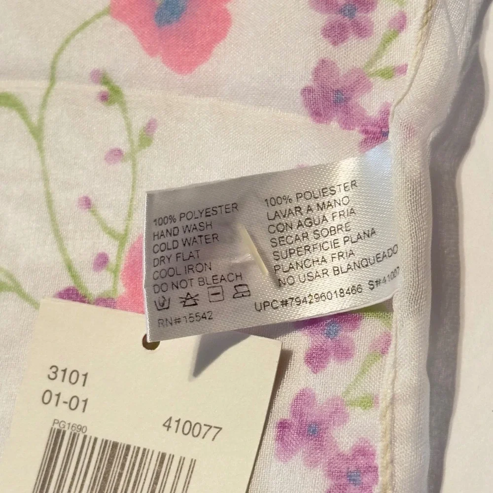 Kathie Lee Collection‎ Floral Square Scarf Multicolor Made in Italy Cottagecore